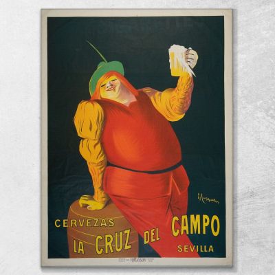 Birre La Cruz Del Campo Leonetto Cappiello lcp22 quadro stampa su tela