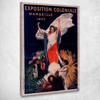 Mostra Coloniale Marsiglia 1922 Leonetto Cappiello lcp45 quadro stampa su tela