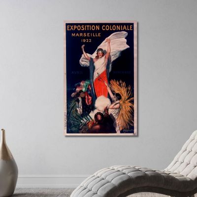 Mostra Coloniale Marsiglia 1922 Leonetto Cappiello lcp45 quadro stampa su tela