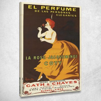 La Rose Jacqueminot Coty Leonetto Cappiello lcp61 quadro stampa su tela