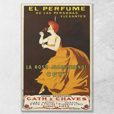 La Rose Jacqueminot Coty Leonetto Cappiello lcp61 quadro stampa su tela