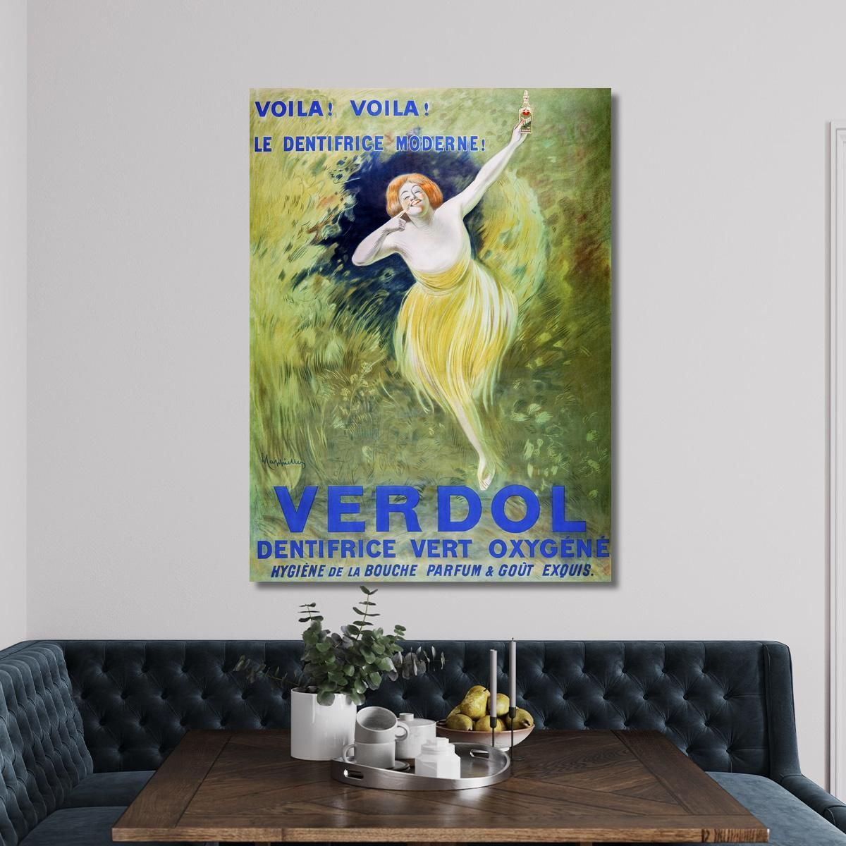 Dentifricio Verde Ossigenato Verdol Leonetto Cappiello lcp111 quadro stampa su tela