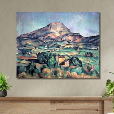 Mont Sainte-Victoire Visto Da Bellevue Paul Cézanne pcz65 quadro stampa su tela