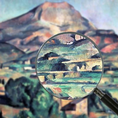 Mont Sainte-Victoire Visto Da Bellevue Paul Cézanne pcz65 quadro stampa su tela