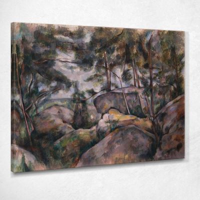 Rocce Nella Foresta Paul Cézanne pcz80 quadro stampa su tela