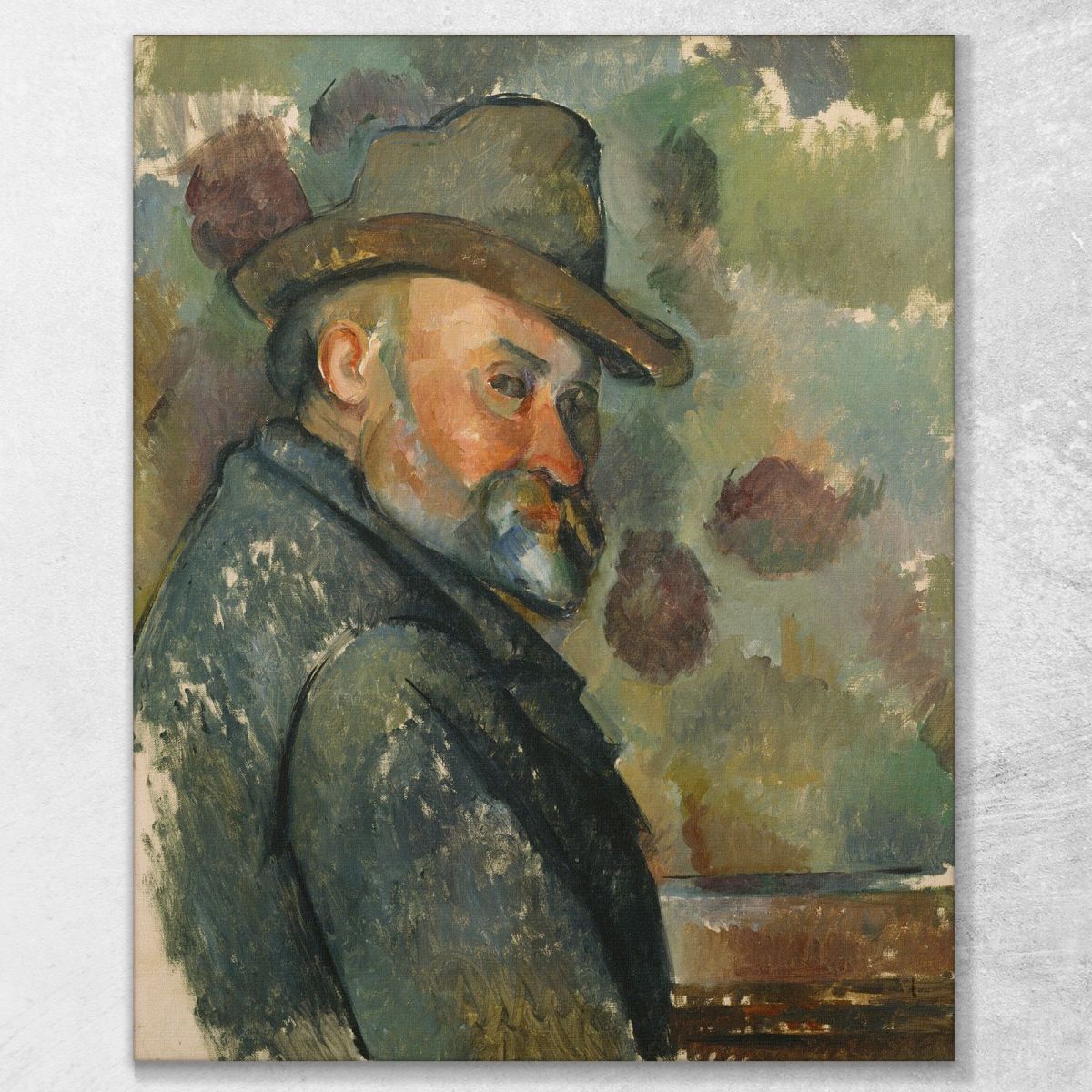 Autoritratto Con Cappello Paul Cézanne pcz84 quadro stampa su tela