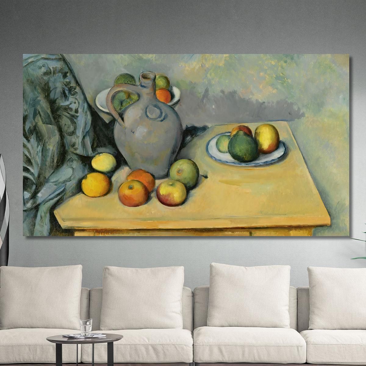 Pichet Et Fruits Sur Une Table Paul Cézanne tableau impression sur