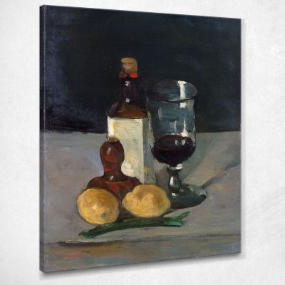 Natura Morta Con Bottiglia Di Vetro E Limoni Paul Cézanne pcz212 quadro stampa su tela