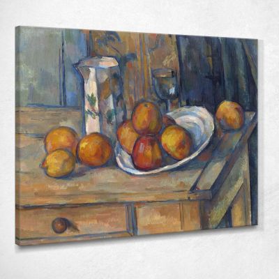 Natura Morta Con Brocca Di Latte E Frutta Paul Cézanne pcz213 quadro stampa su tela