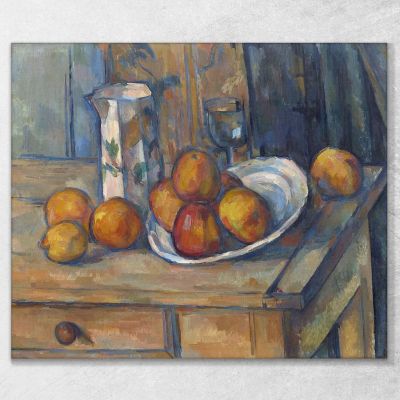 Natura Morta Con Brocca Di Latte E Frutta Paul Cézanne pcz213 quadro stampa su tela