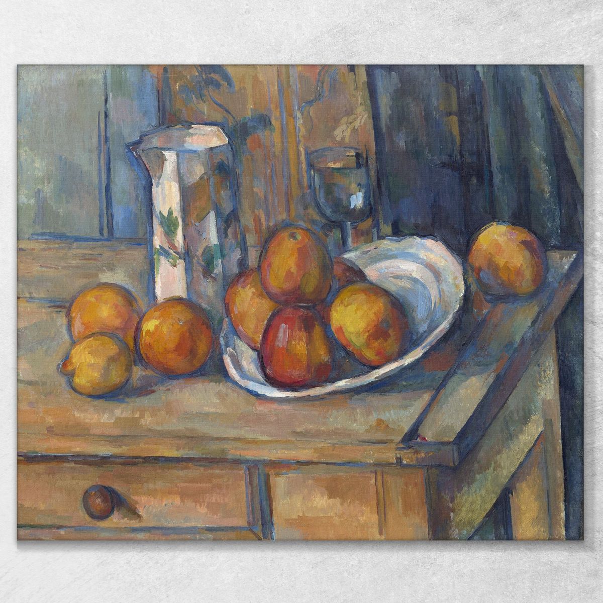 Natura Morta Con Brocca Di Latte E Frutta Paul Cézanne pcz213 quadro stampa su tela