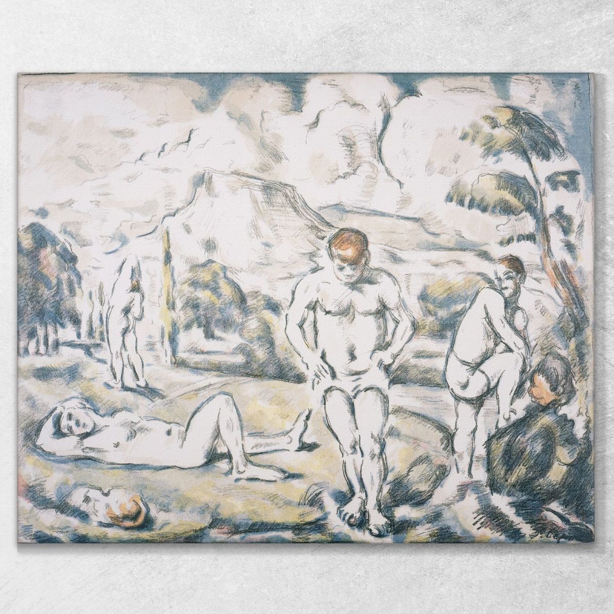 Le Bagnanti 2 Paul Cézanne pcz221 quadro stampa su tela