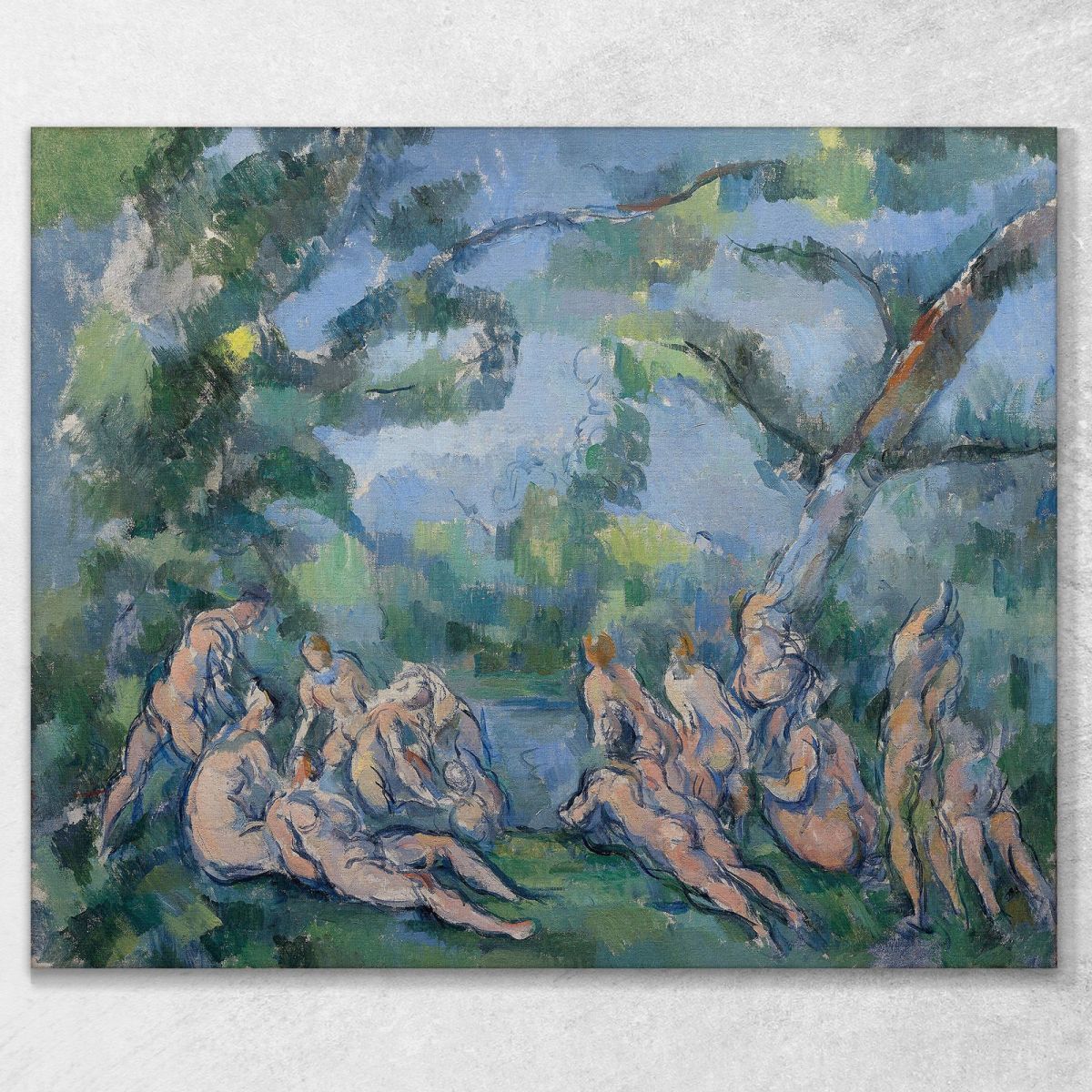 I Bagnanti Paul Cézanne pcz222 quadro stampa su tela