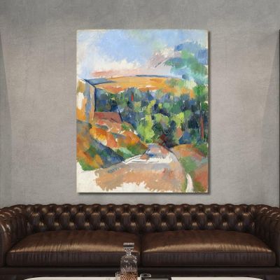 La Curva Della Strada Paul Cézanne pcz224 quadro stampa su tela