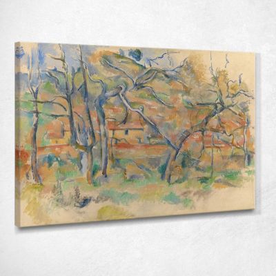 Alberi E Casa Provenza Paul Cézanne pcz236 quadro stampa su tela