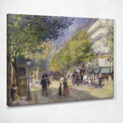 I Grandi Boulevard Pierre-Auguste Renoir par62 quadro stampa su tela I Grandi Boulevard Pierre-Auguste Renoir par62 quadro stampa su tela
