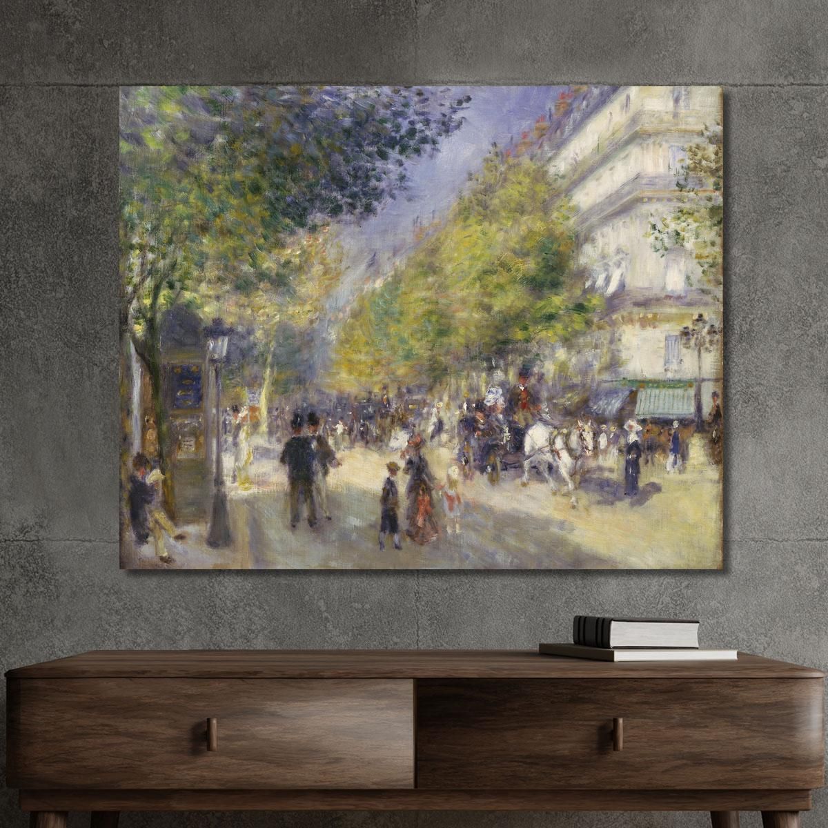 I Grandi Boulevard Pierre-Auguste Renoir par62 quadro stampa su tela