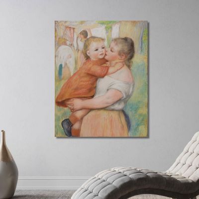 Lavandaia E Suo Figlio Aline E Pierre 1886 Pierre-Auguste Renoir par64 quadro stampa su tela