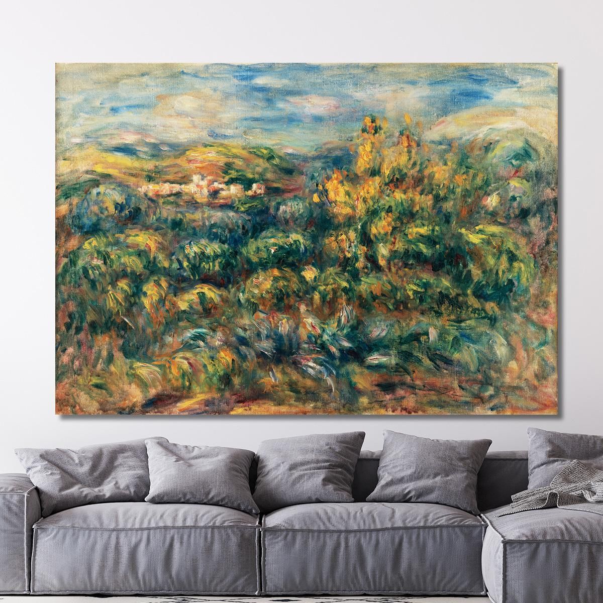 Paysage De Cagnes 1905-1908 Pierre-Auguste Renoir tableau
