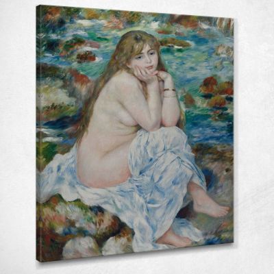 Bagnante Seduta Pierre-Auguste Renoir par109 quadro stampa su tela