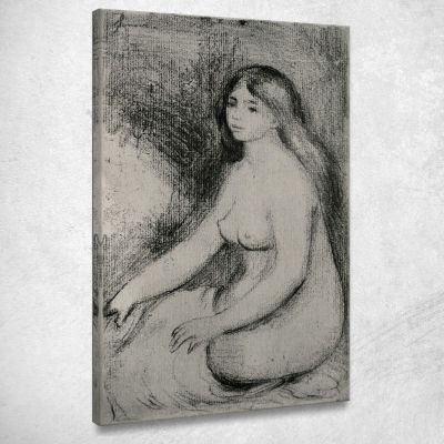 Bagnante Seduta 3 Pierre-Auguste Renoir par155 quadro stampa su tela