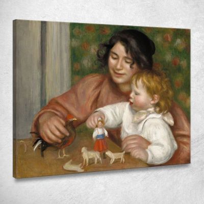 Bambino Con Giocattoli Gabrielle E Il Figlio Dell'Artista Jean Pierre-Auguste Renoir par182 quadro stampa su tela