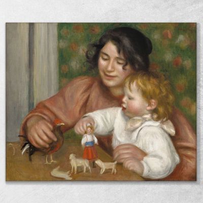 Child With Toys Gabrielle And The Artist'S Son Jean Pierre-Auguste Renoir, par182 canvas print