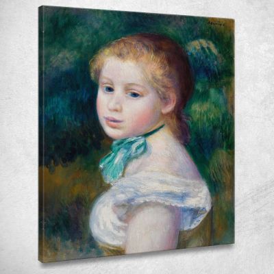 Testa Di Giovane Ragazza Pierre-Auguste Renoir par255 quadro stampa su tela