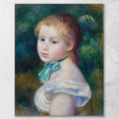 Head Of Young Girl Pierre-Auguste Renoir, par255 canvas print