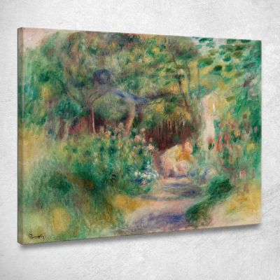 Paesaggio Con Donna Che Fa Giardinaggio Pierre-Auguste Renoir par300 quadro stampa su tela
