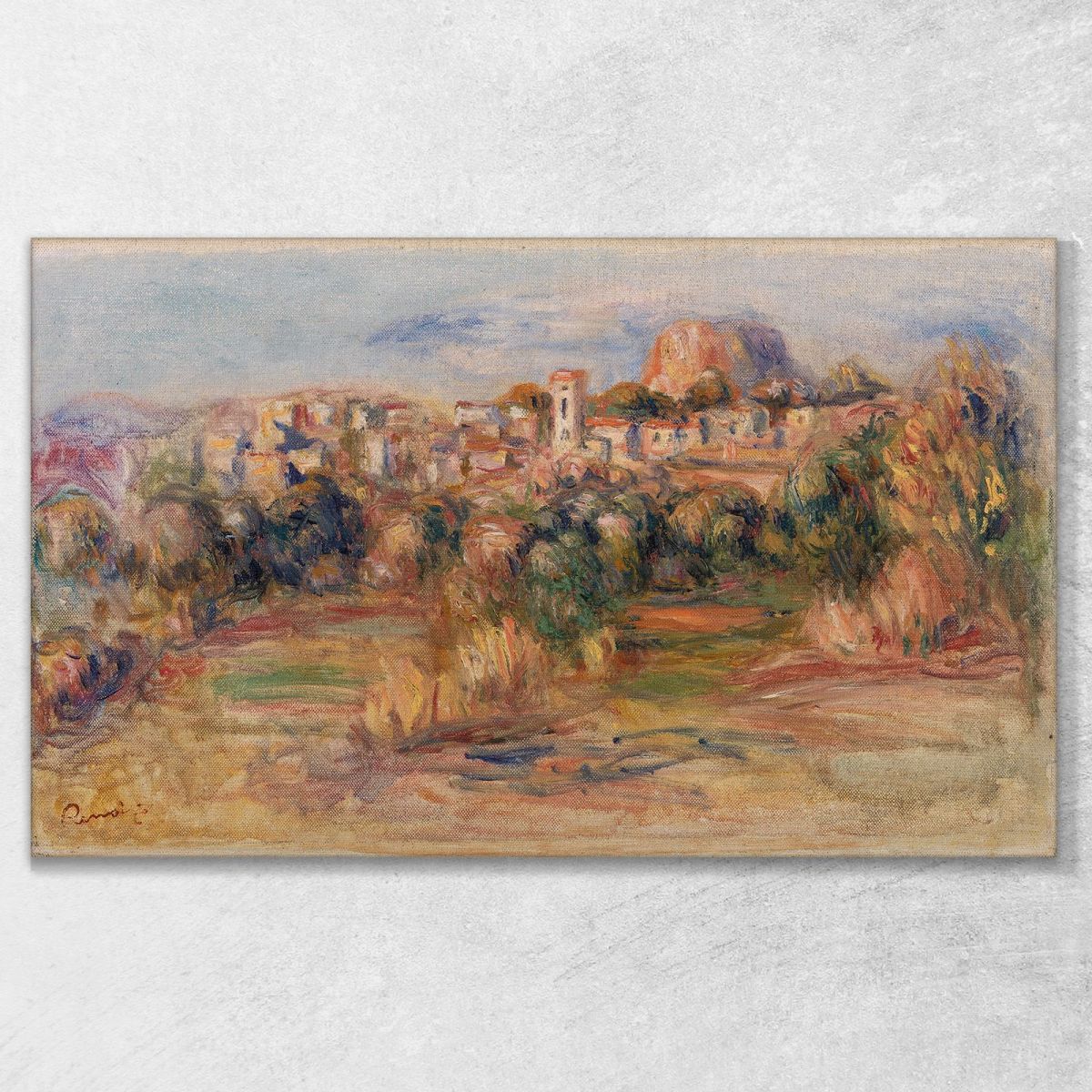 Paesaggio La Gaude Paesaggio La Gaude Pierre-Auguste Renoir par302 quadro stampa su tela