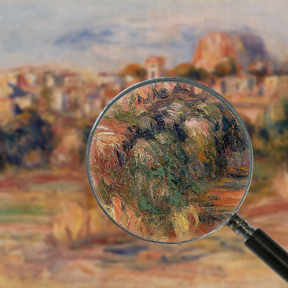 Paesaggio La Gaude Paesaggio La Gaude Pierre-Auguste Renoir par302 quadro stampa su tela
