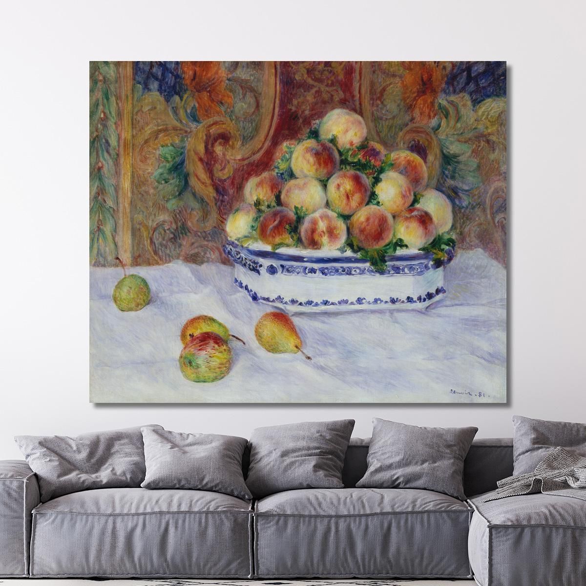 Nature Morte Aux Pêches Pierre-Auguste Renoir tableau