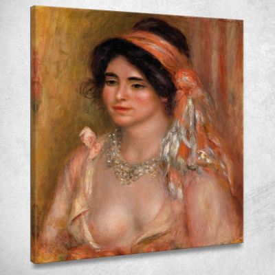 Donna Con Capelli Neri Pierre-Auguste Renoir par518 quadro stampa su tela
