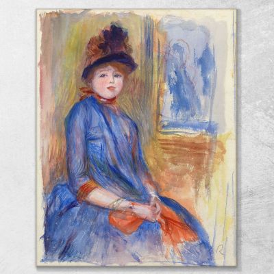 Young Girl In A Blue Dress Pierre-Auguste Renoir, par524 canvas print