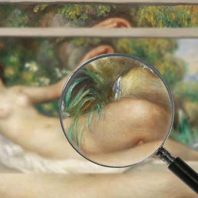 Nudo Sdraiato Pierre-Auguste Renoir par600 quadro stampa su tela