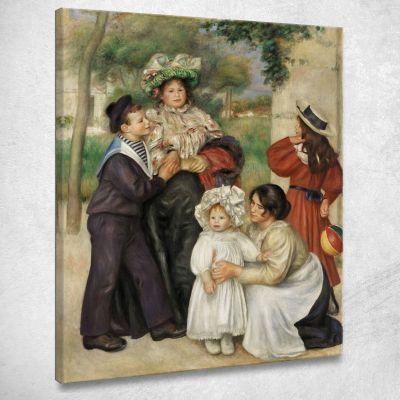 La Famiglia Dell'Artista Pierre-Auguste Renoir par606 quadro stampa su tela