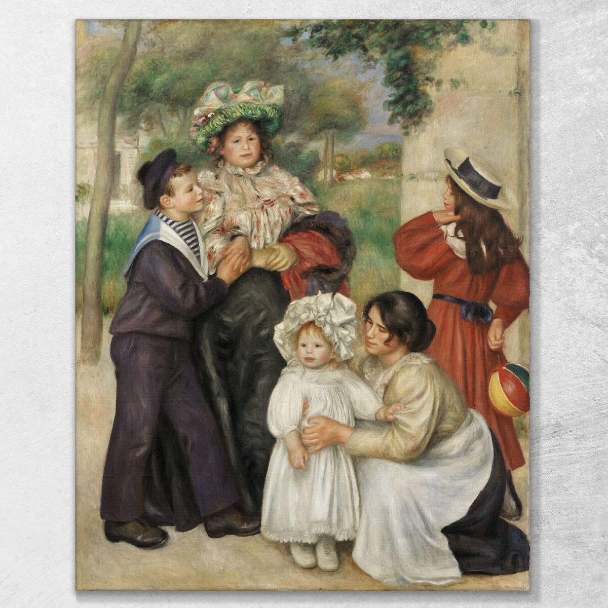 La Famiglia Dell'Artista Pierre-Auguste Renoir par606 quadro stampa su tela