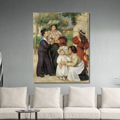 La Famiglia Dell'Artista Pierre-Auguste Renoir par606 quadro stampa su tela