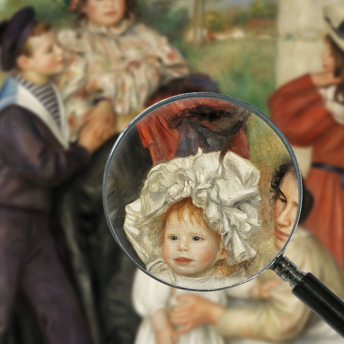 La Famiglia Dell'Artista Pierre-Auguste Renoir par606 quadro stampa su tela