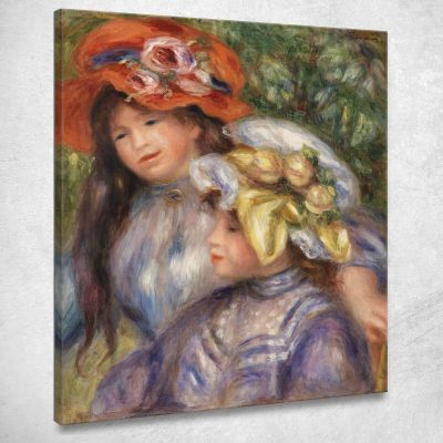 Due Ragazze Pierre-Auguste Renoir par607 quadro stampa su tela