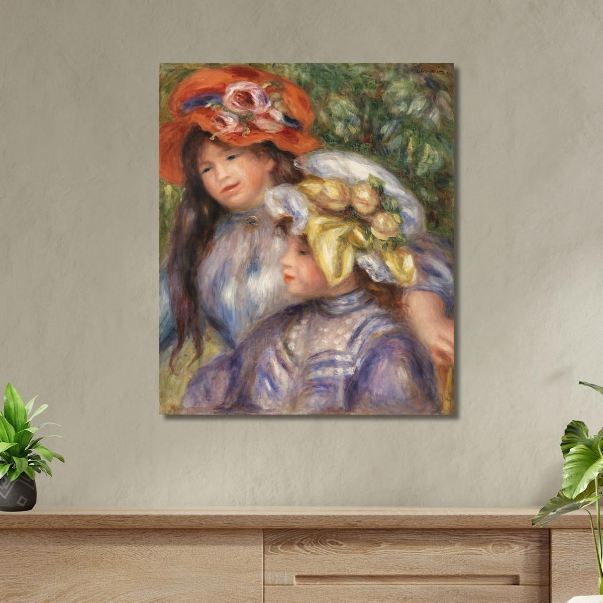 Due Ragazze Pierre-Auguste Renoir par607 quadro stampa su tela