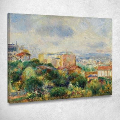 Vista Da Montmartre Pierre-Auguste Renoir par610 quadro stampa su tela