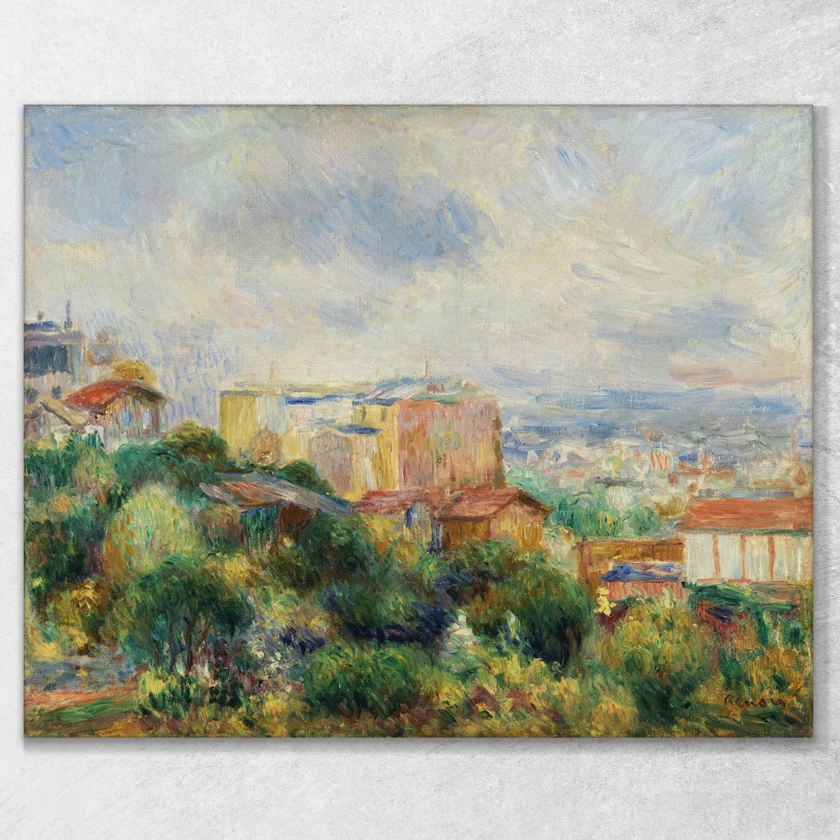 Vista Da Montmartre Pierre-Auguste Renoir par610 quadro stampa su tela