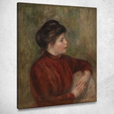Donna Appoggiata Su Una Sedia Pierre-Auguste Renoir par615 quadro stampa su tela