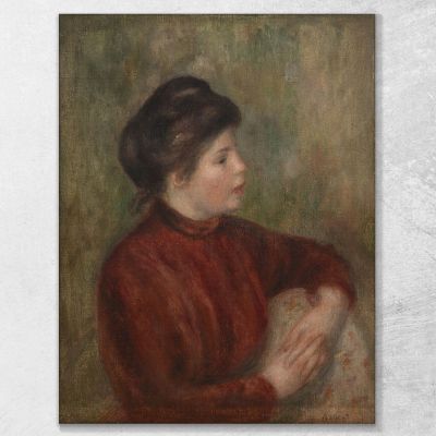 Donna Appoggiata Su Una Sedia Pierre-Auguste Renoir par615 quadro stampa su tela