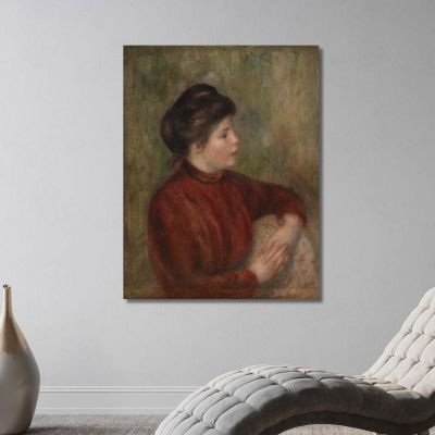 Donna Appoggiata Su Una Sedia Pierre-Auguste Renoir par615 quadro stampa su tela