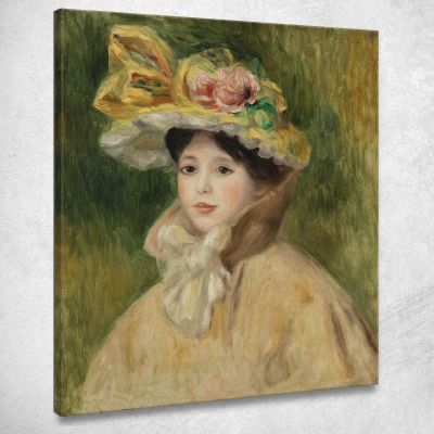 Donna Con Capeline Pierre-Auguste Renoir par617 quadro stampa su tela