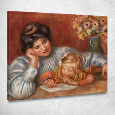 Lezione Di Scrittura 1905 Pierre-Auguste Renoir par620 quadro stampa su tela