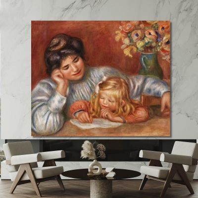 Lezione Di Scrittura 1905 Pierre-Auguste Renoir par620 quadro stampa su tela